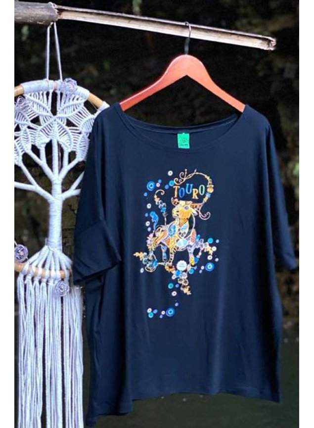 blusa ampla manga touro 2