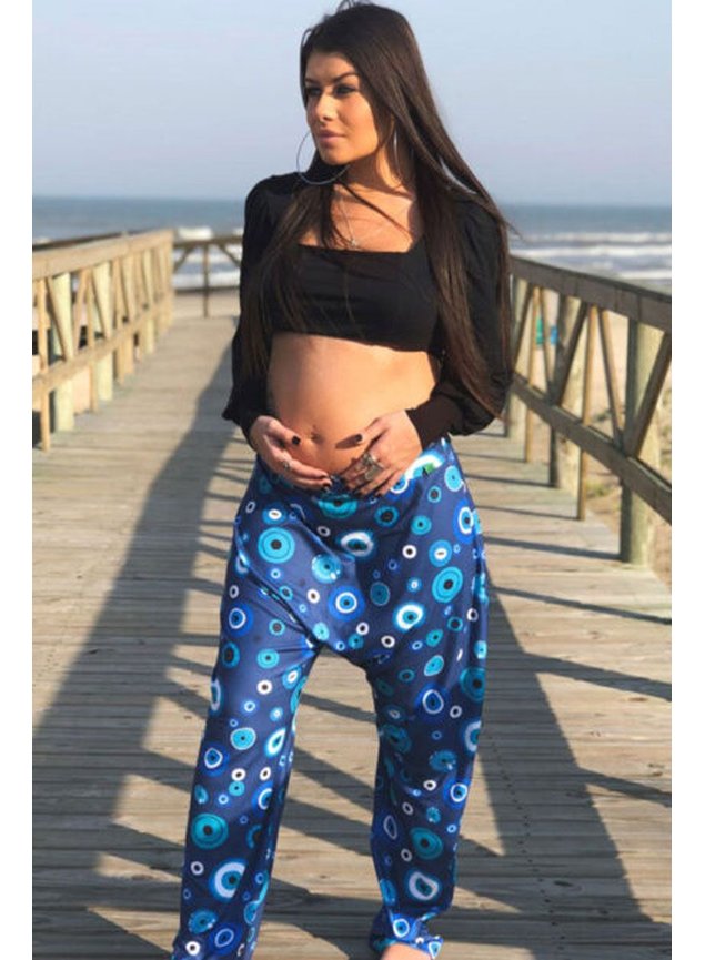 calca saruel olho grego azul unissex 3