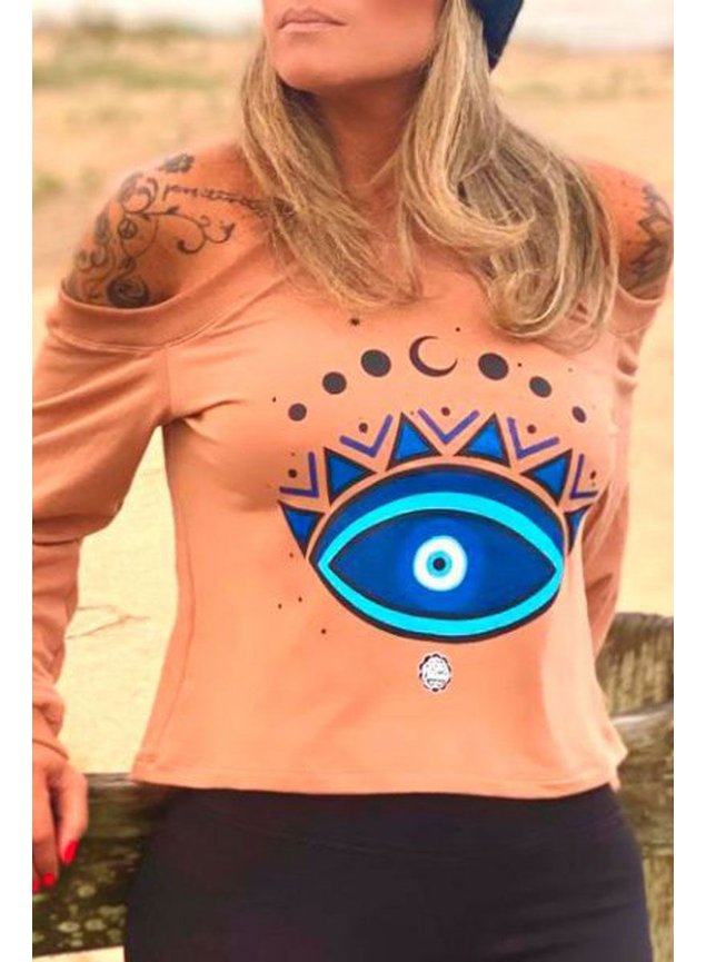 blusa moletim ombro vazado terra olho grego 1