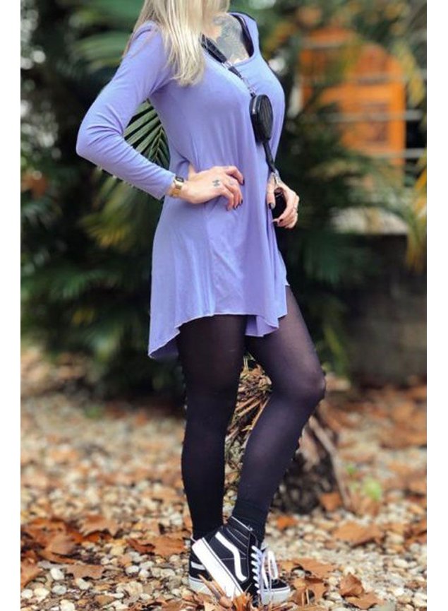 vestido bata manga longa lavanda 5