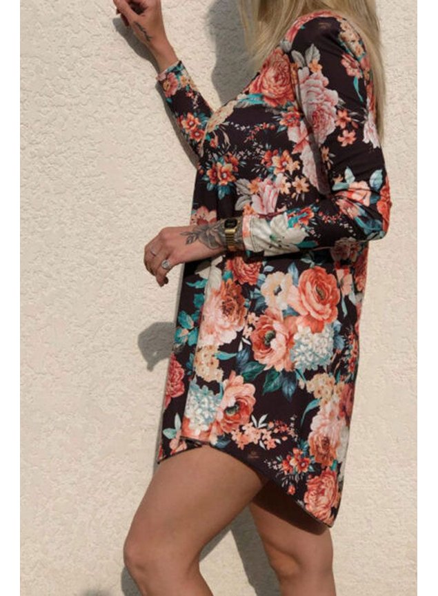 vestido bata manga longa floral 5