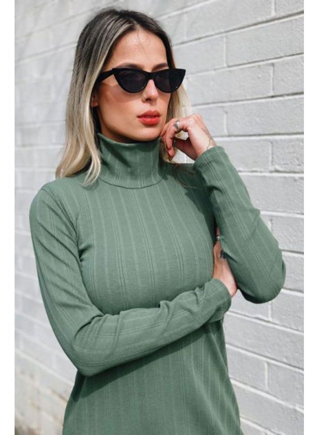 vestido midi canelado oliva 3