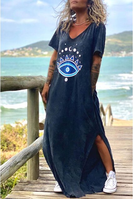 vestido longo estonado olho grego 1