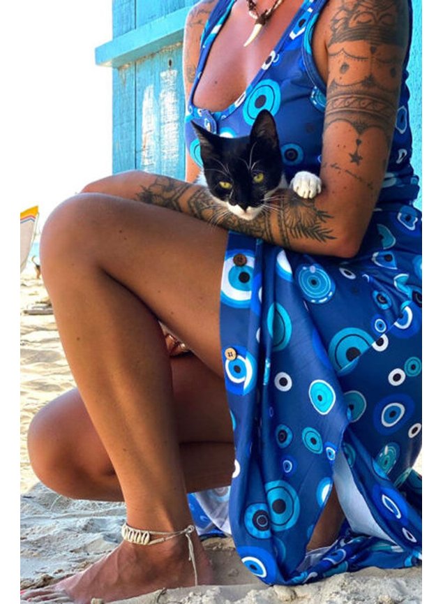 vestido longo com fendas olho grego 3