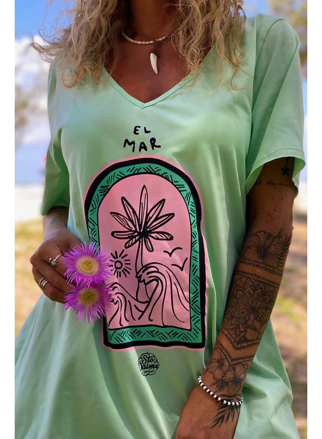 vestido curto verde el mar 1