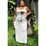 vestido longo off white coqueiro