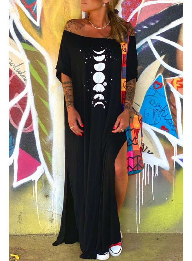 vestido longo canoa moon