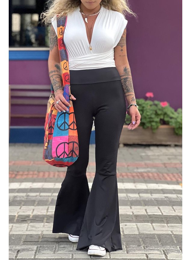 Calças Jeans CalÃ§a Flare Combina Com Tenis Tenis Combina Com