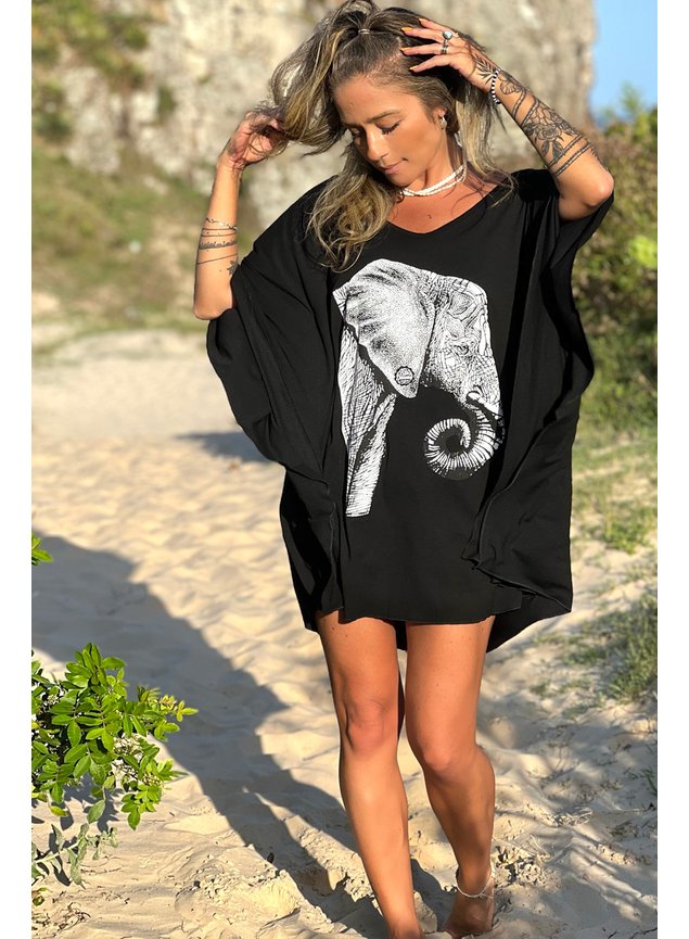 kaftan preto elefante