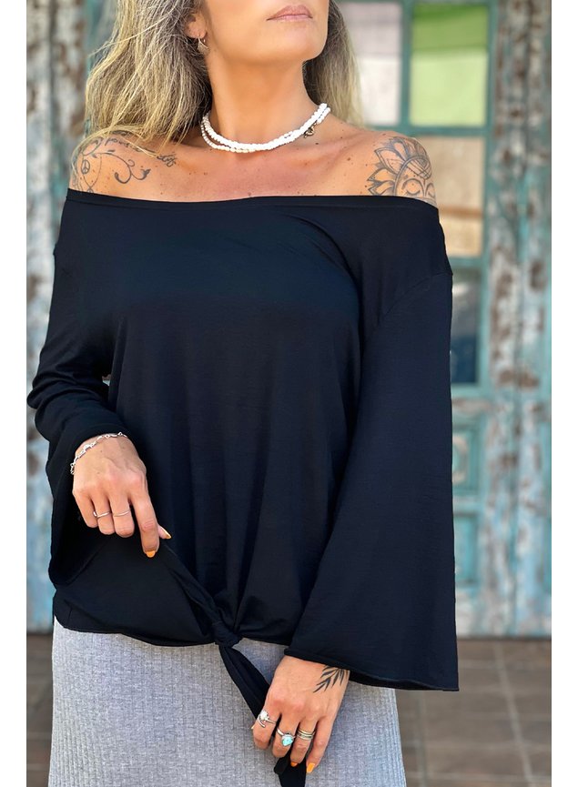 blusa ampla preta amarracao 3