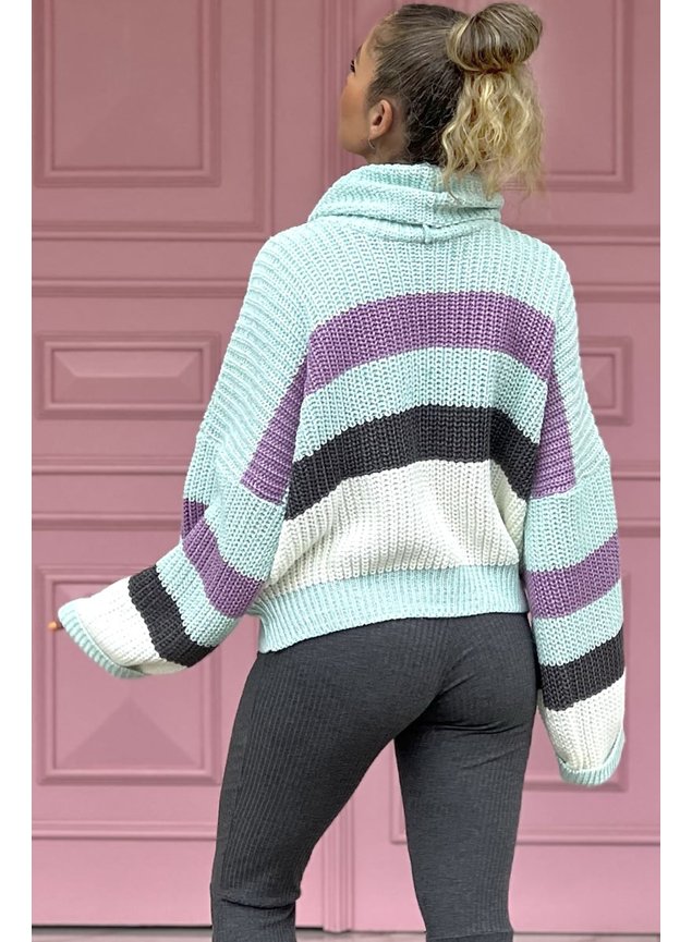 blusa tricot ampla listrada 5