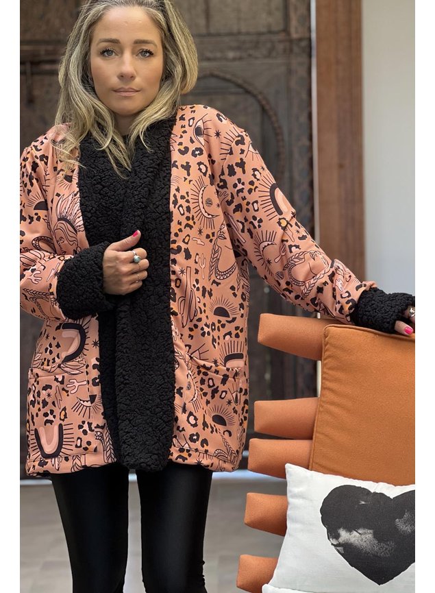 casaco teddy de pelinho preto 2 em 1 indio 6