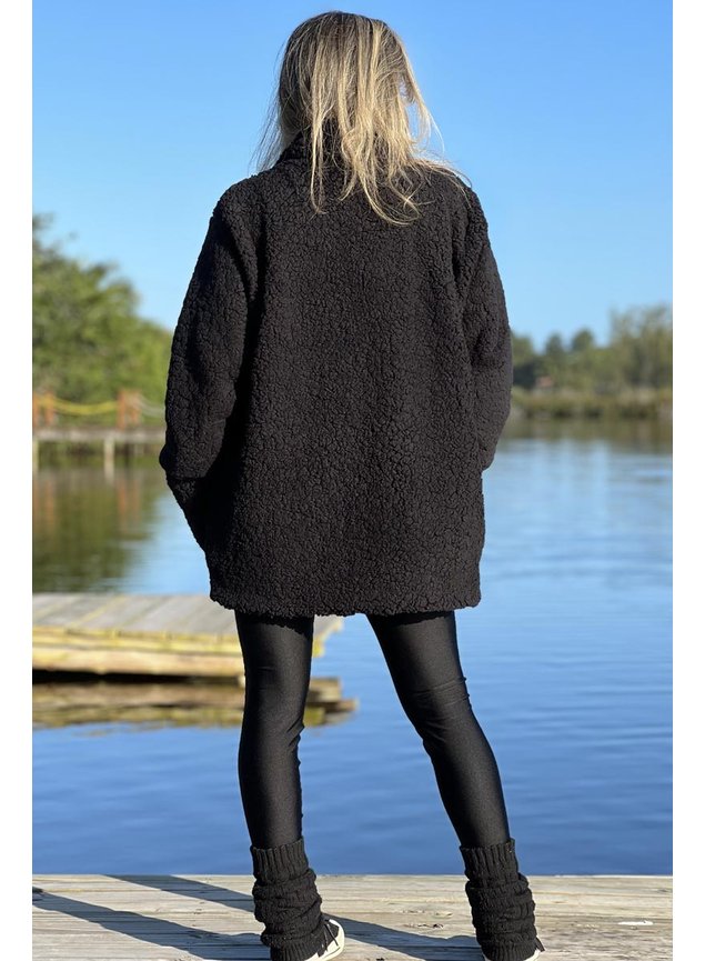 casaco teddy de pelinho preto 2 em 1 floresta mistica 7