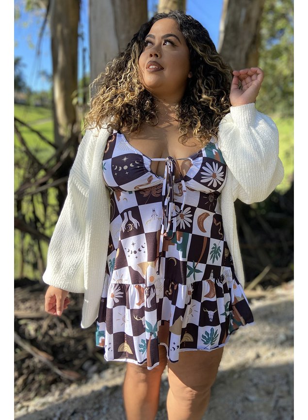 vestido curto ciganinha elementos