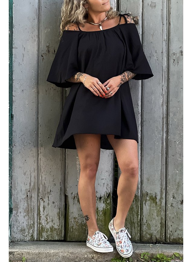 vestido gode karine preto