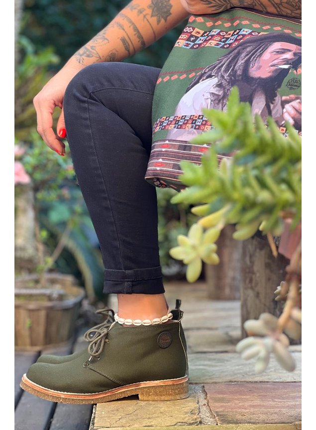 botinha retro verde militar edicao limitada 1