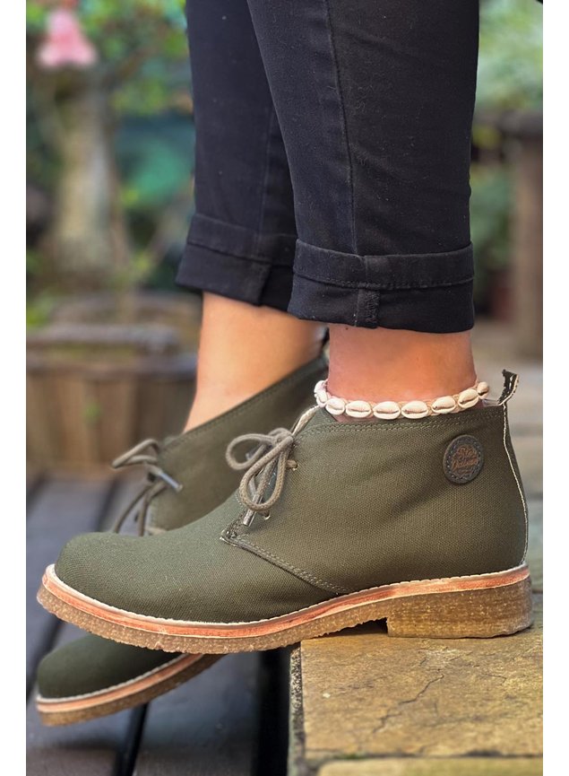 botinha retro verde militar edicao limitada 2