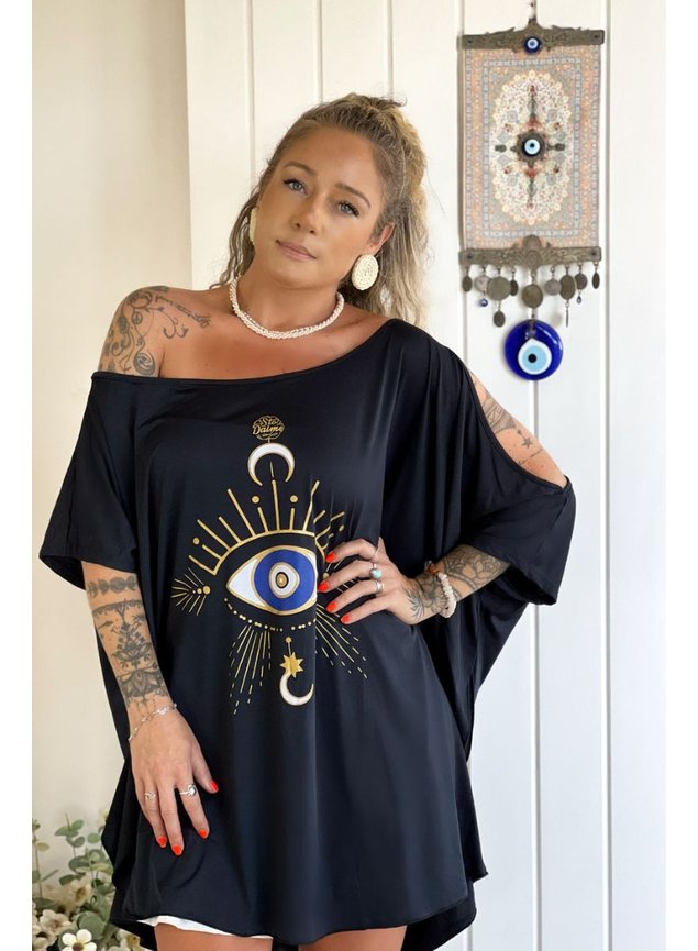 kaftan luna preto olho grego mistico 3