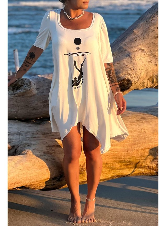 vestido de ponta off white menina do mar 2