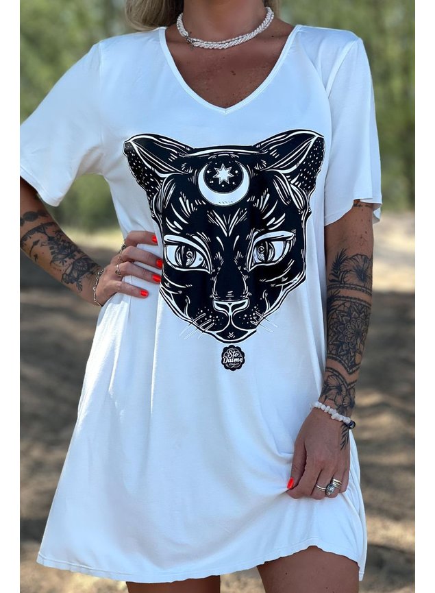 vestido curto off gato 9