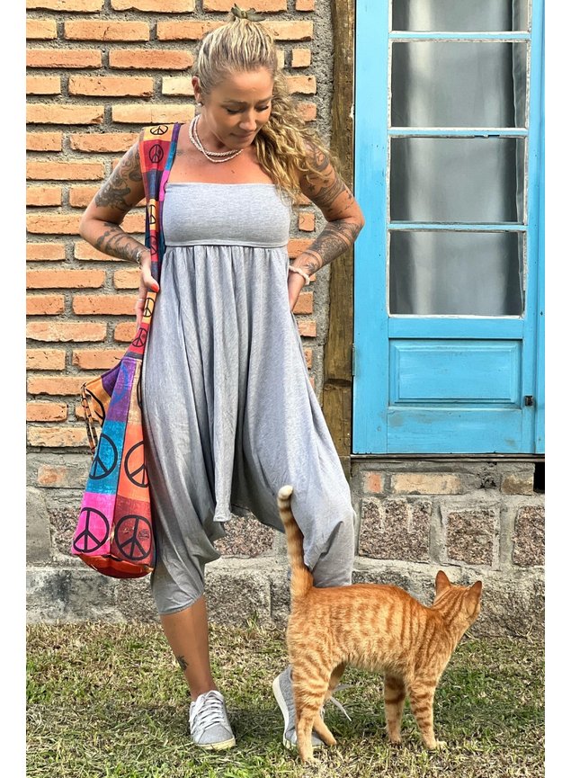 vestido 4 em 1 cinza mescla 2