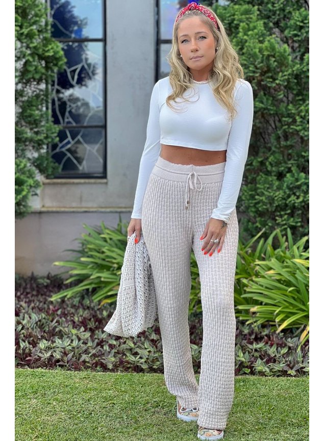 calca tricot comfy areia 8