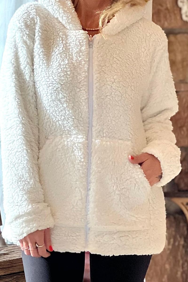 Casaco Teddy 2 em 1 Branco Sinergia Cósmica