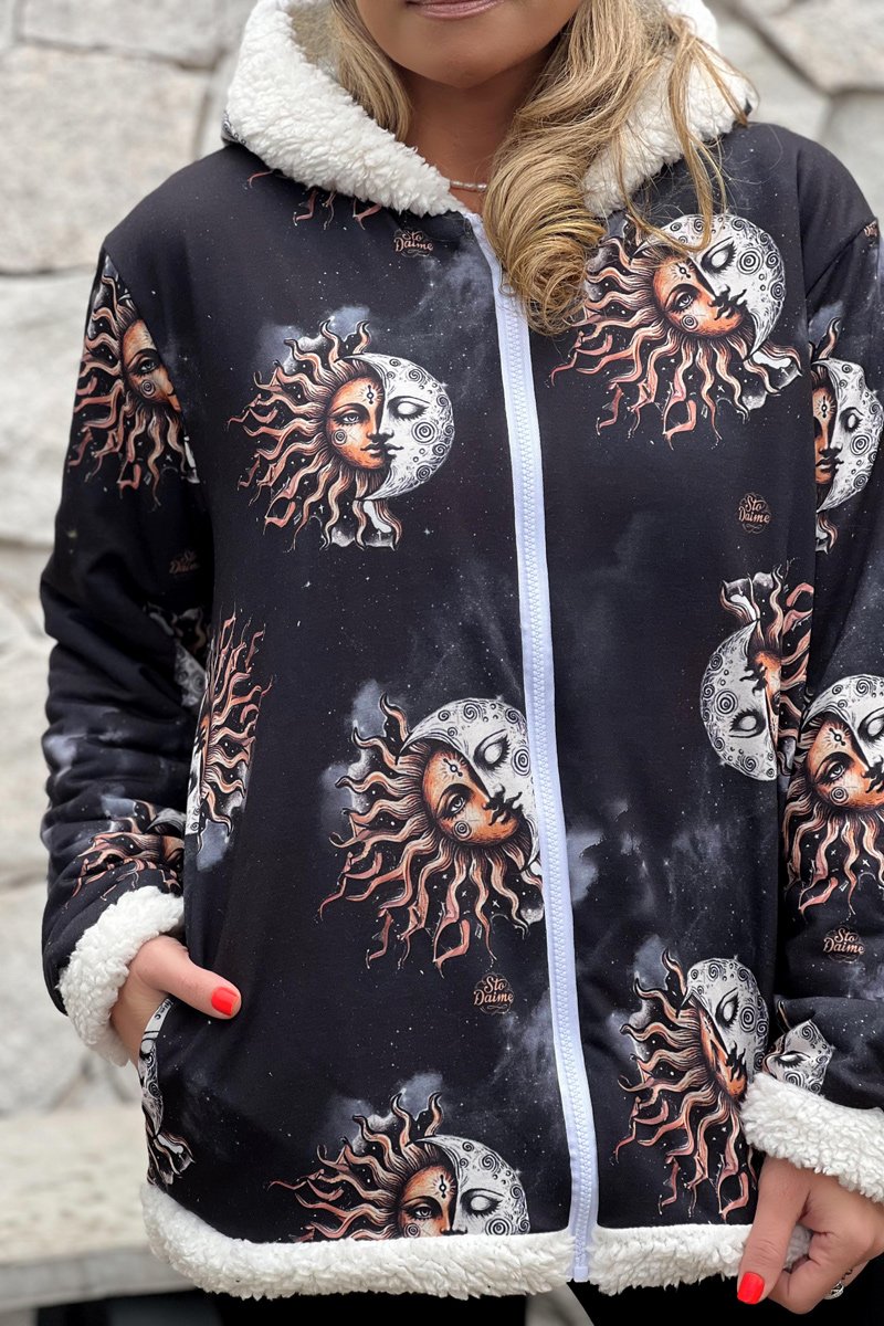 Casaco Teddy 2 em 1 Branco Sinergia Cósmica