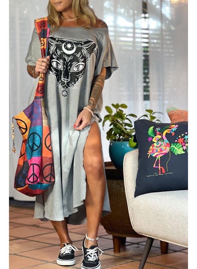 vestido midi canoa cinza mescla 11