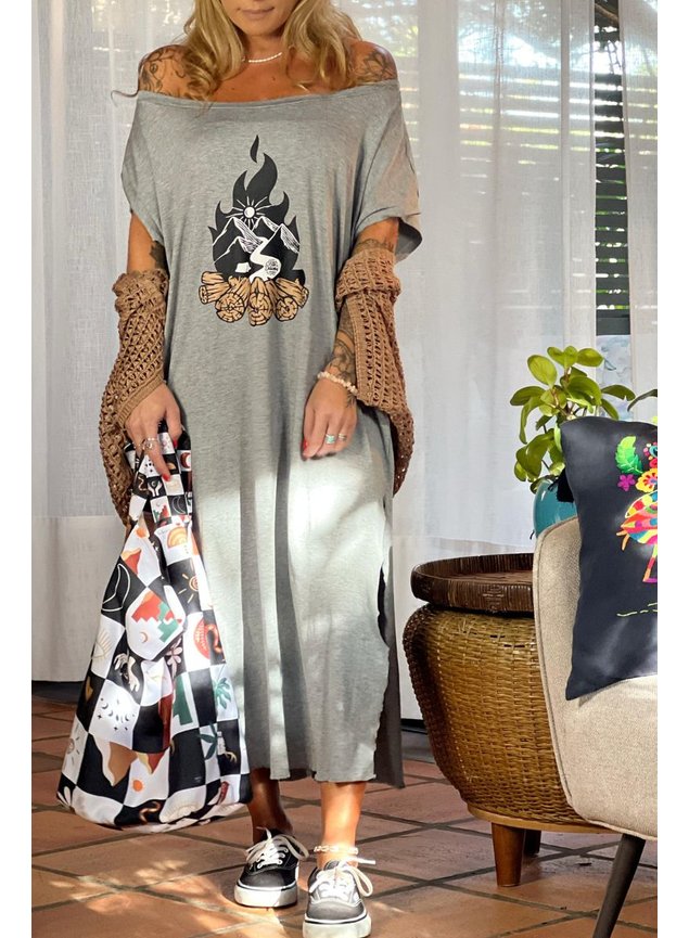 vestido midi canoa cinza mescla fogueira 3