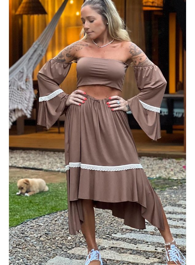 conjunto bata boho 3 em 1 amendoa 1