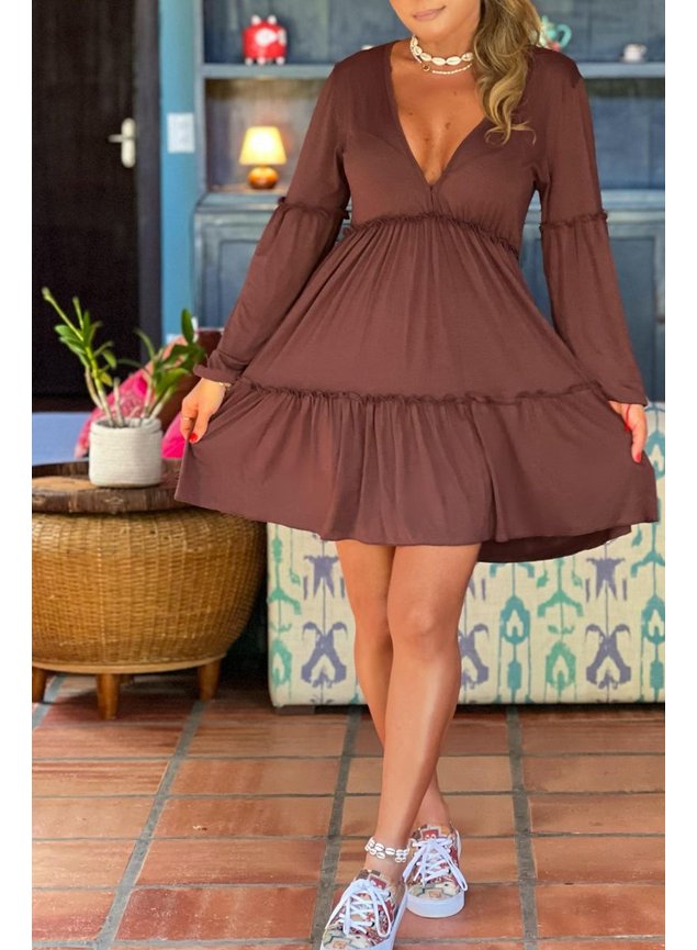 vestido curto boho marrom 4