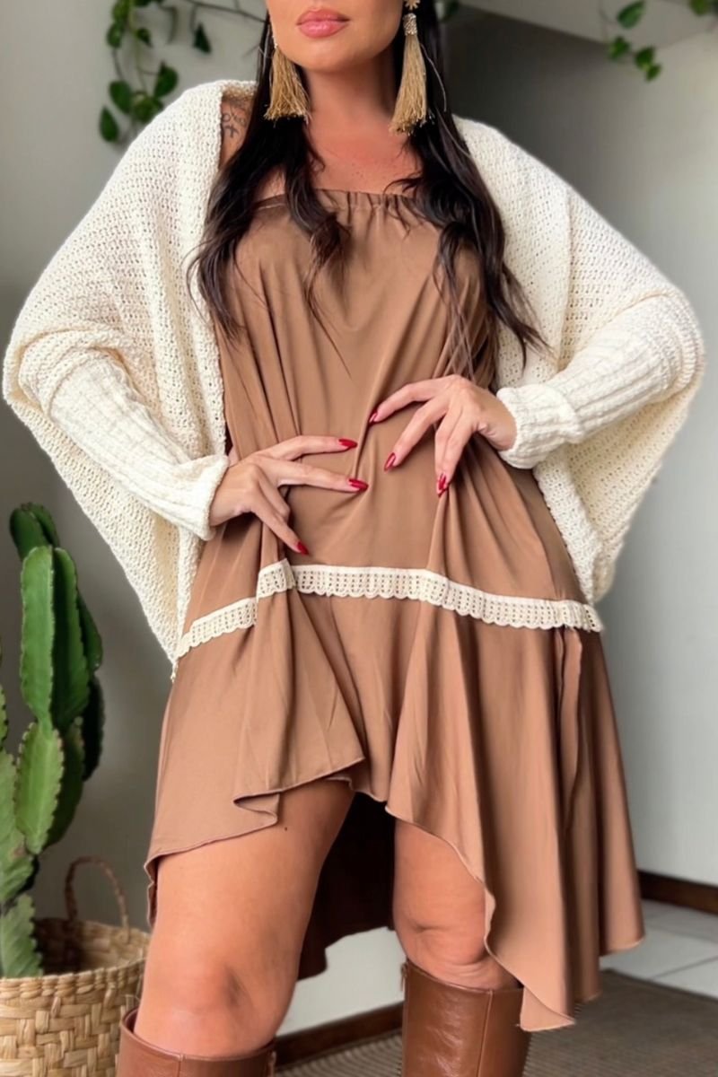 Cardigan Tricot Veneza Off-White
