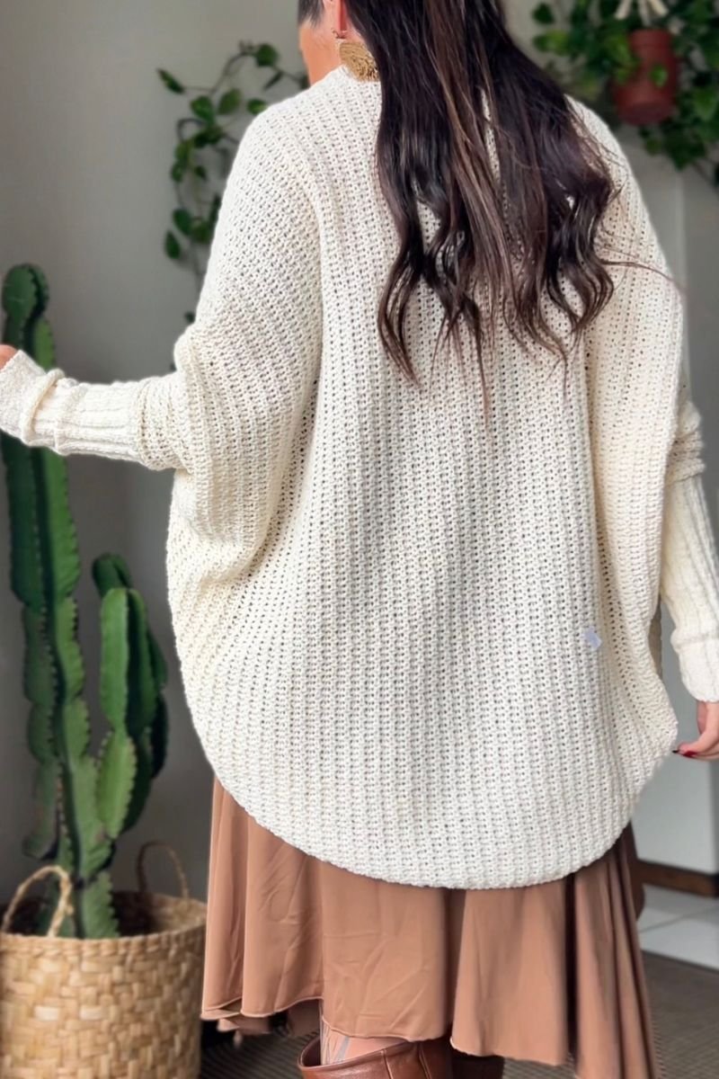 Cardigan Tricot Veneza Off-White