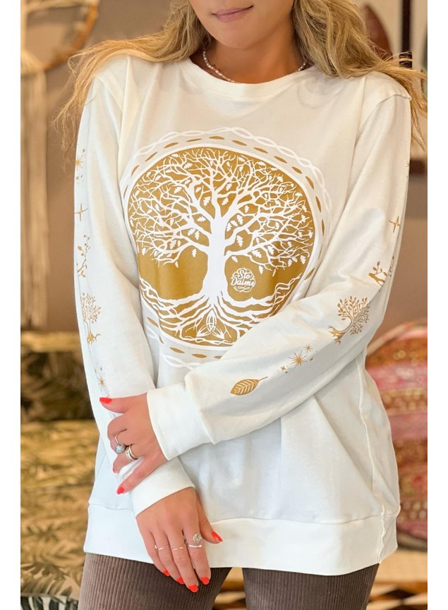 blusa moletim off white arvore da vida 2