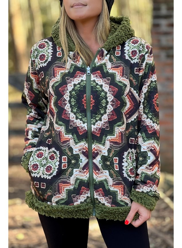 casaco teddy verde ethnic 5