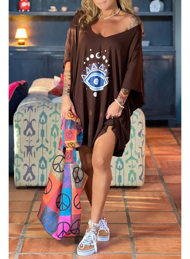 kaftan marrom olho grego