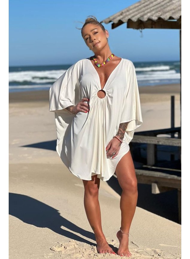 kaftan argola perola off white 5