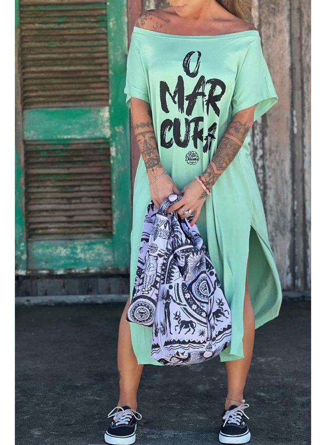vestido midi canoa verde nature o mar cura 2