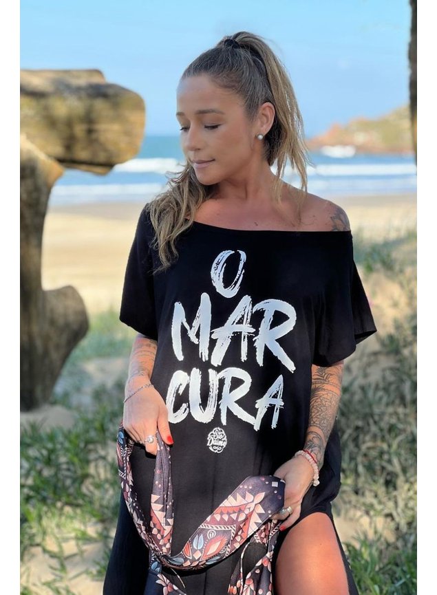 vestido midi canoa preto o mar cura 3