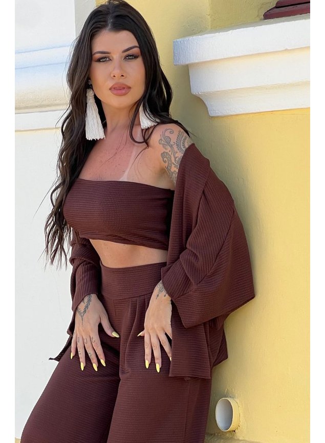 kimono trama leve marrom 4