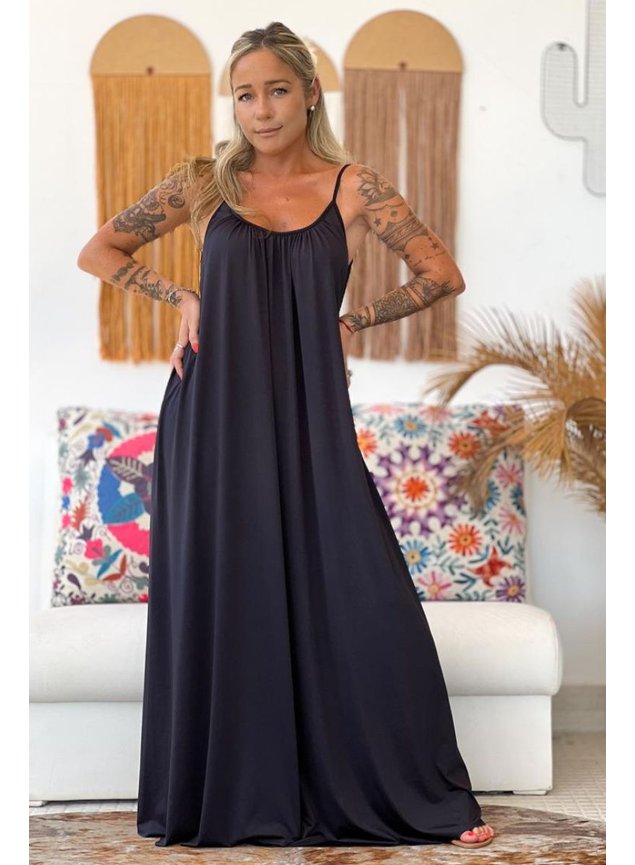 vestido afrodite longo preto 2